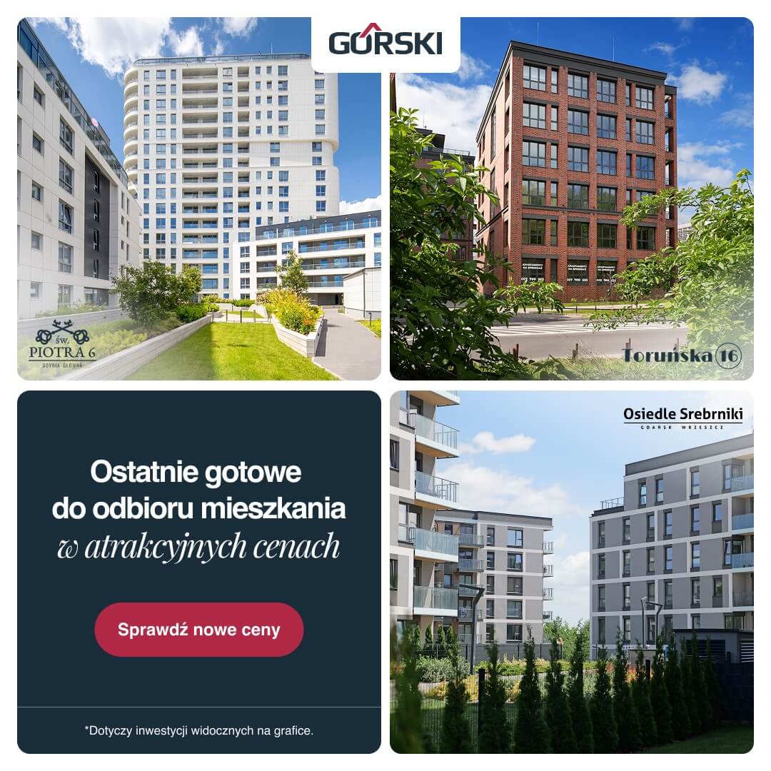 Ostatnie gotowe do odbioru mieszkania w atrakcyjnych cenach – Św. Piotra 6, Toruńska 16 i Osiedle Srebrniki